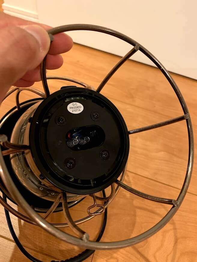 レイルロードランタン 下蓋外した後