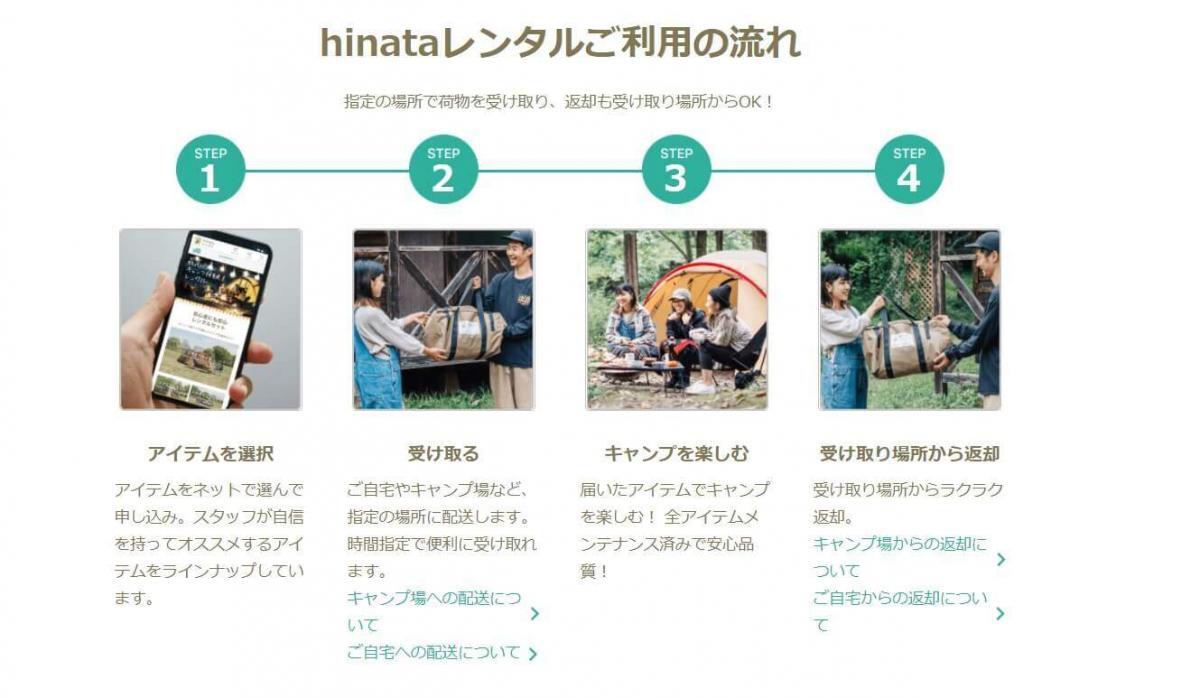 hinataレンタル キャンプ場受け取り