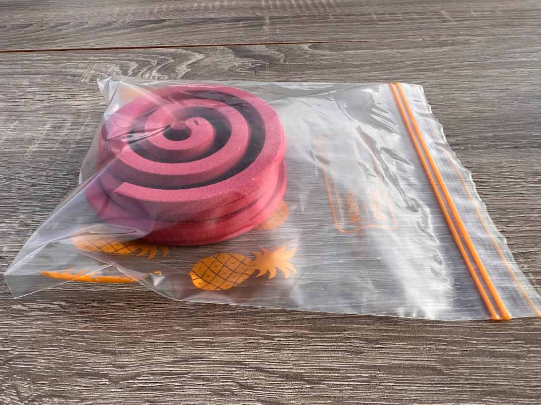 蚊取り線香 保管 ジッパー付き袋